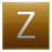 Letter Z gold Icon